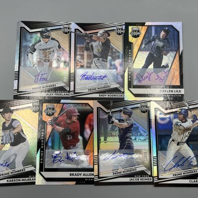 Sale Photo Thumbnail #95: (7) Assorted Baseball Serial Numbered Prospect/RC Auto Cards