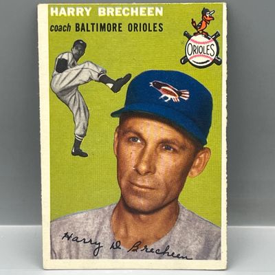 Sale Photo Thumbnail #33: 1954 Topps Harry Brecheen #203