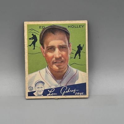Sale Photo Thumbnail #194: 1934 Goudey Ed Holley #55