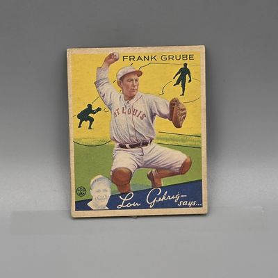 Sale Photo Thumbnail #176: 1934 Goudey Frank Grube #64