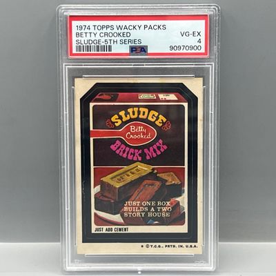 Sale Photo Thumbnail #6: 1974 Topps Wacky Packs Betty Crooked Sludge 5th Series PSA VG-EX 4