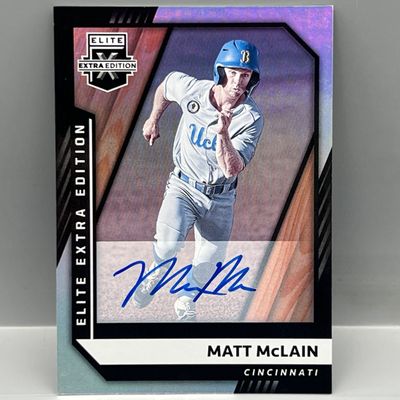 Sale Photo Thumbnail #131: 2021 Panini Elite Extra Edition Matt McClain Prospect/RC Auto #17