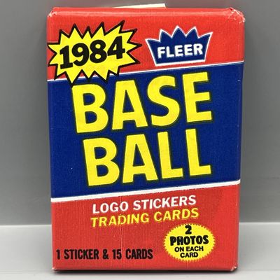 Sale Photo Thumbnail #181: 1984 Fleer Baseball Wax Pack - Appears Taped On Back Seal - Unknown If Still Sealed Or Opened