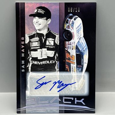 Sale Photo Thumbnail #76: 2021 Panini Chronicles Black Racing Sam Mayer Auto #/10