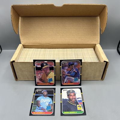 Sale Photo Thumbnail #25: 1987 Donruss Baseball Complete Set W/ Mark McGwire RC, Greg Maddux RC, Bo Jackson RC, & Barry Bonds RC
