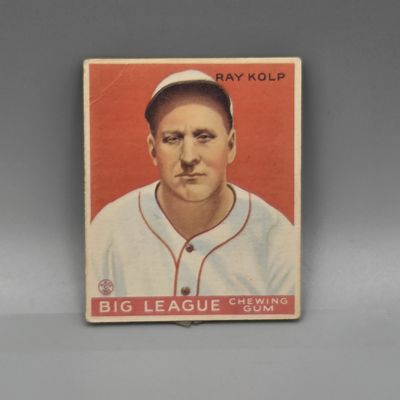 Sale Photo Thumbnail #192: 1933 Goudey Ray Kolp #150 HOF