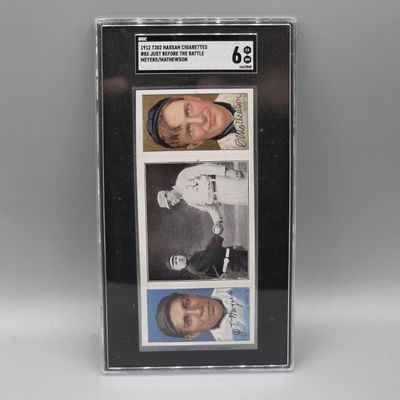 Sale Photo Thumbnail #126: 1912 T202 Hassan Just Before The Battle Christy Mathewson/Chief Meyers SGC 6 HOF