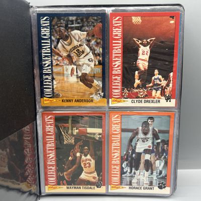 Sale Photo Thumbnail #91: 1992 Kellogg's Raisin Bran College Basketball Greats Set In Binder