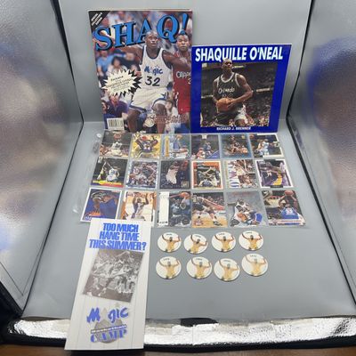 Sale Photo Thumbnail #197: Assorted Shaquille O'Neal Basketball Memorabilia Lot W/ Cards & Magazines