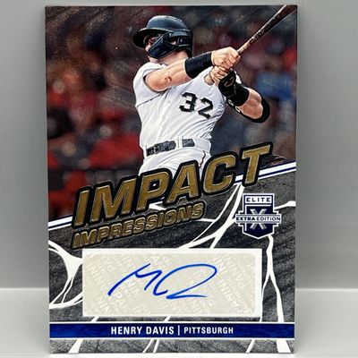 Sale Photo Thumbnail #146: 2023 Panini Elite Extra Edition Henry Davis Impact Impressions Prospect/RC Auto