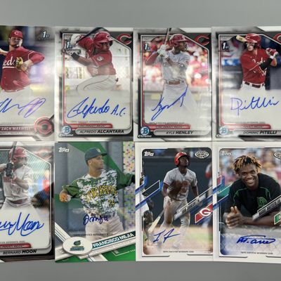 Sale Photo Thumbnail #110: (8) Assorted Cincinnati Reds Baseball Prospect/RC Pack Pulled Autos