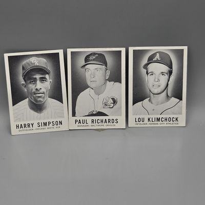 Sale Photo Thumbnail #182: (3) 1960 Leaf Baseball Cards #81,112,116 Tough Issue