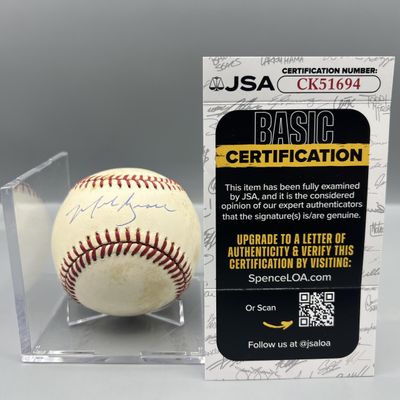 Sale Photo Thumbnail #191: Mark Grace Official National League Autographed Baseball W/ JSA COA - Bart Giamatti Baseball