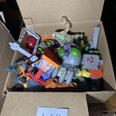 Misc Box and Bag of Toys and Accessories