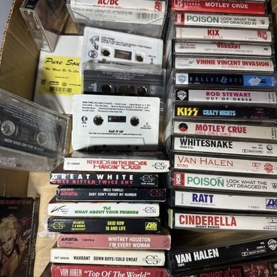 1980s Hair Metal & Pop Cassette Box Lot