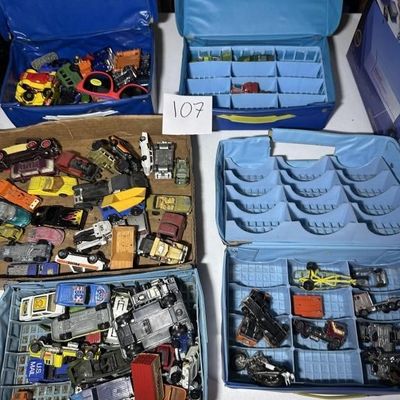 Vintage Matchbox Cases & Die-Cast Car Collection