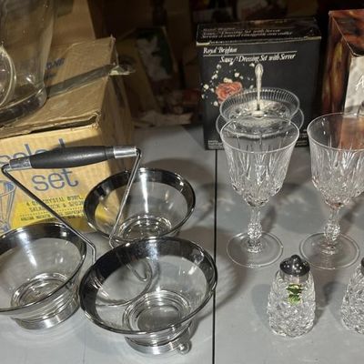 Glassware, Anchor Hocking Salad Set & Crystal