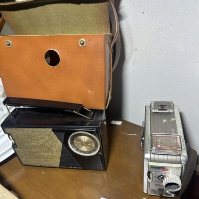 GE Transistor Radio, Kodak Brownie Movie Camera