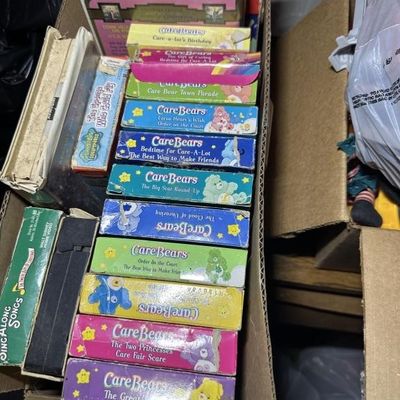 Vintage Care Bears & Children's VHS Tapes Lot