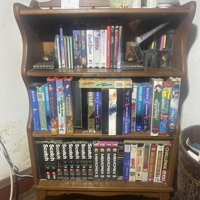 3 Level Oak Bookcase