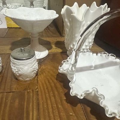 Assorted Milk Glass Tableware
