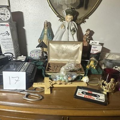 Contents of the top of the dresser