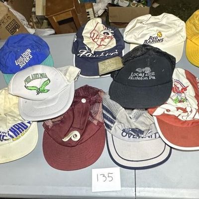 Box Lot of 13 Vintage Snapback & Mesh Trucker Hats