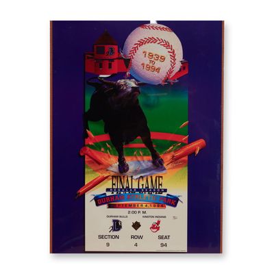 1994 Durham Bulls Final Game Commemorative Poster