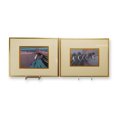 2pc Amado Maurilio Pena, Jr. (American b. 1943) Serigraph Prints