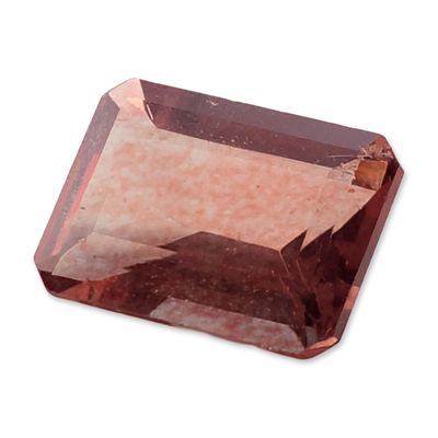 Loose Emerald Cut Pinkish-Red Stone