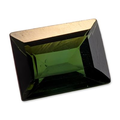 Loose Emerald Cut Green Tourmaline Gemstone