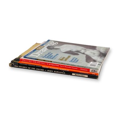 4pc Art and Figure Drawing Books and Magazines
