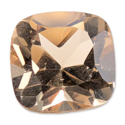 Square Cushion Cut Champagne Tone Loose Citrine Gemstone