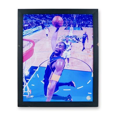 Kobe Bryant Slam Dunk Color Photograph Print w/ NBA Authentication Hologram