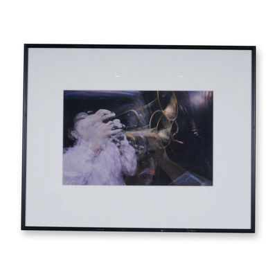 Motion Blur C-Print Photograph on Paper, Musician Playing the Trumpet