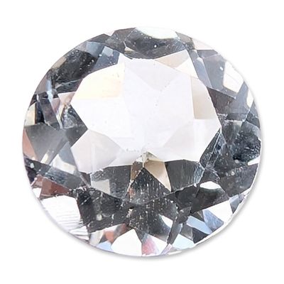 Loose Round Brilliant Cut Colorless Topaz Gemstone