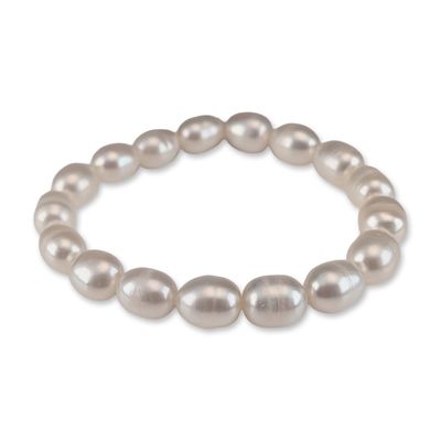 Freshwater Cultured Pearl Stretch Bracelet