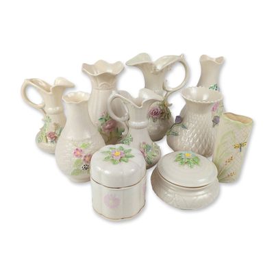 10pc Belleek Irish Parian Porcelain Collection