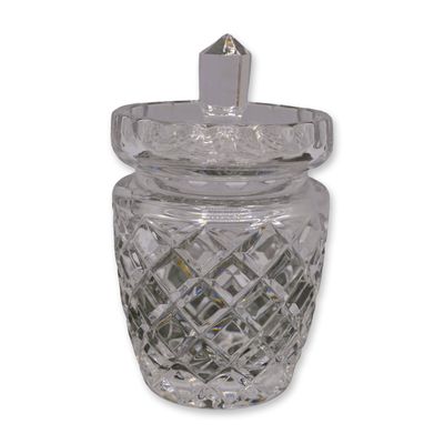 Ceska Czech Cut Crystal Covered Honey/Jelly, 1982