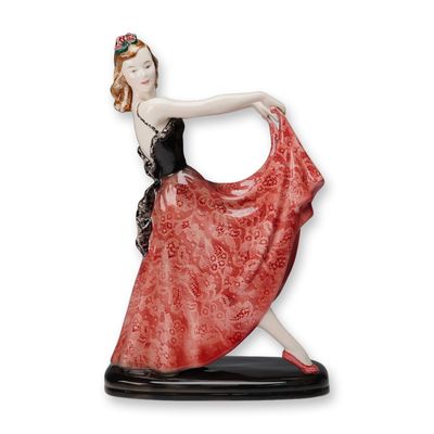 Goldscheider Parisienne by Helen Liedloff Dancing Girl Sculpture