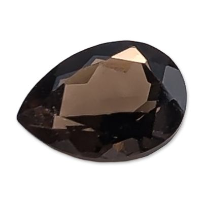 Smoky Quartz Faceted Pear Cut Gemstone