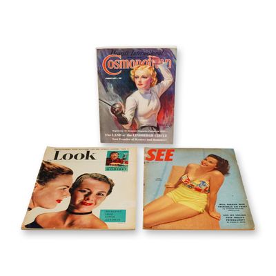 A Trio of Vintage American Periodicals: Cosmopolitan, See, and Look, 1937-1949