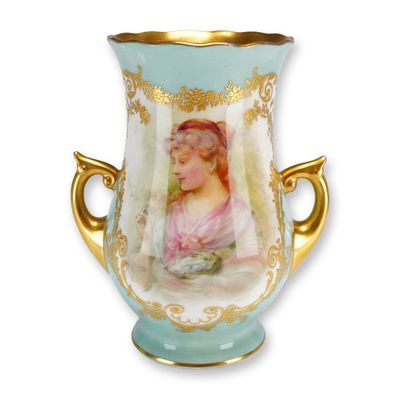 Royal Doulton by Arthur Dix Double-Handle Portrait Vase