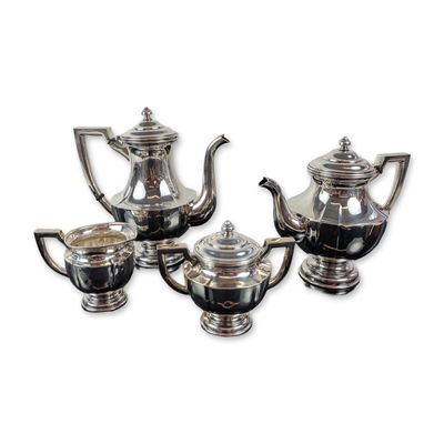 4pc Mid-Century Japanese Sterling Silver Tea and Coffee Service