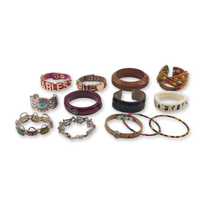 13pc Assortment of Fashion and Costume Bracelets