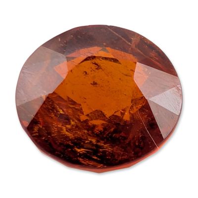 Round Cut Orange Garnet Gemstone
