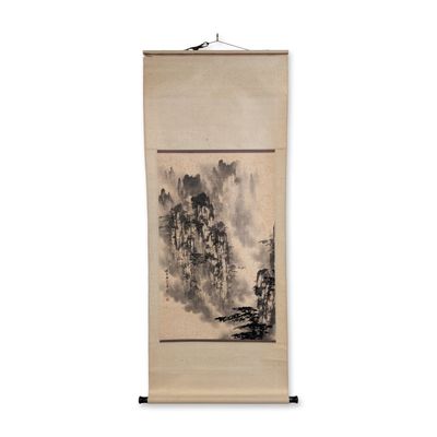 Chinese Hanging Scroll, Ink on Paper, Landscape, Signed w/ Seal