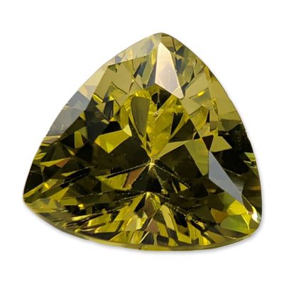 Trillion Cut Greenish-Yellow Loose Stone