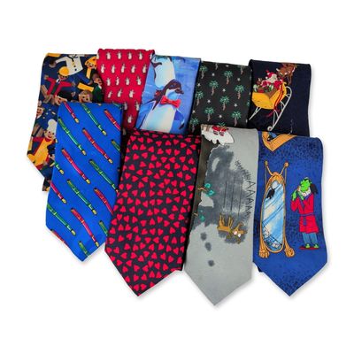 9pc Mixed Brand Novelty Neckties