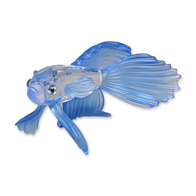 Swarovski Crystal Figurine, Blue Siamese Fighting Fish